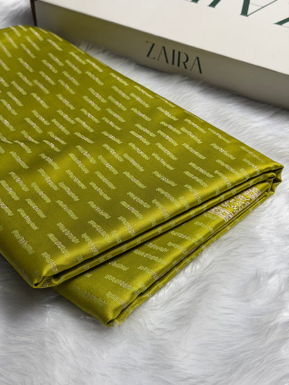 Apple Green Shades Tanchoi Motif Mashru Silk Saree MST-16
