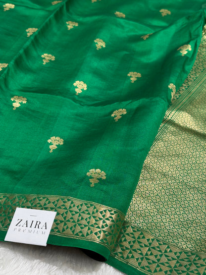 Rama Green Handwoven Paper Mango Silk