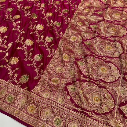 Rani Mashru Silk with Ari and Stone