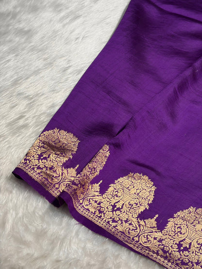 Purple Shades Minakari Handwoven Pure Raw Mango Silk RM-54
