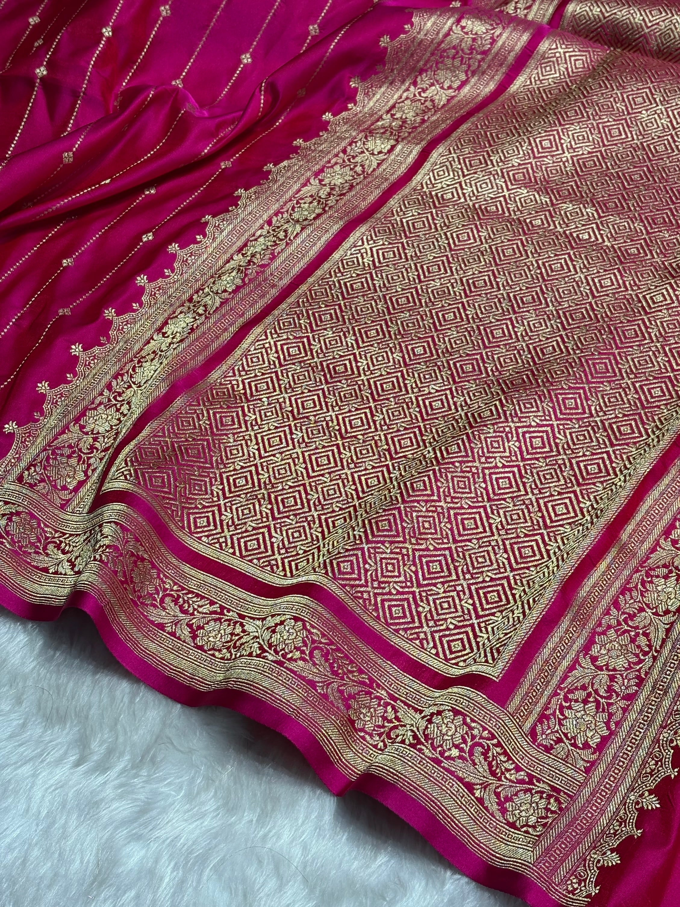 Rani Shades Satin Katan Silk Saree SK63