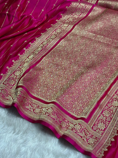 Rani Shades Satin Katan Silk Saree SK63