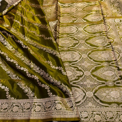 Ultra Light Weight Satin Silk Mehandi Cross SS10
