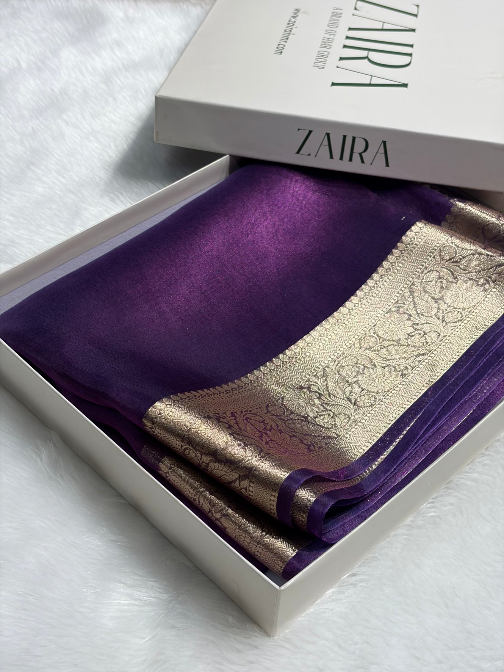 Banarasi Wine Shades Pure Tissue Silk Saree PT-60
