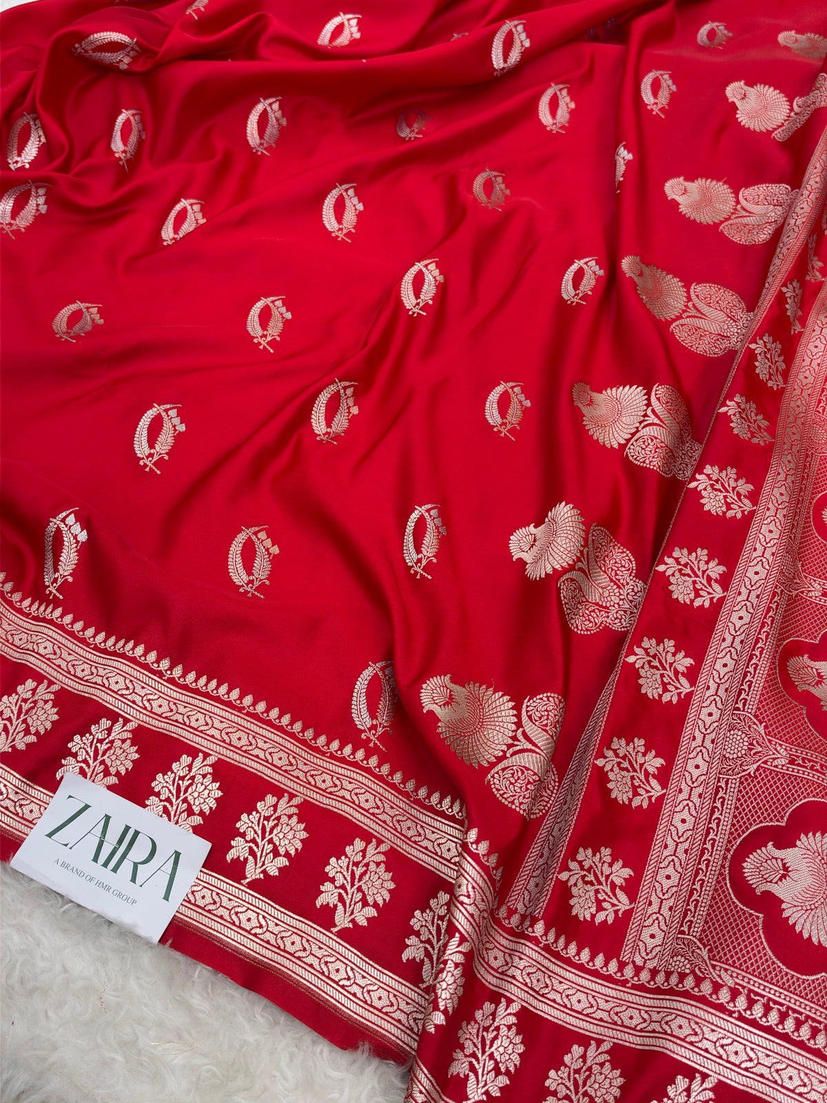 RedShades Banarasi Boota Pattern Floral Mashru Silk Saree MSM-112