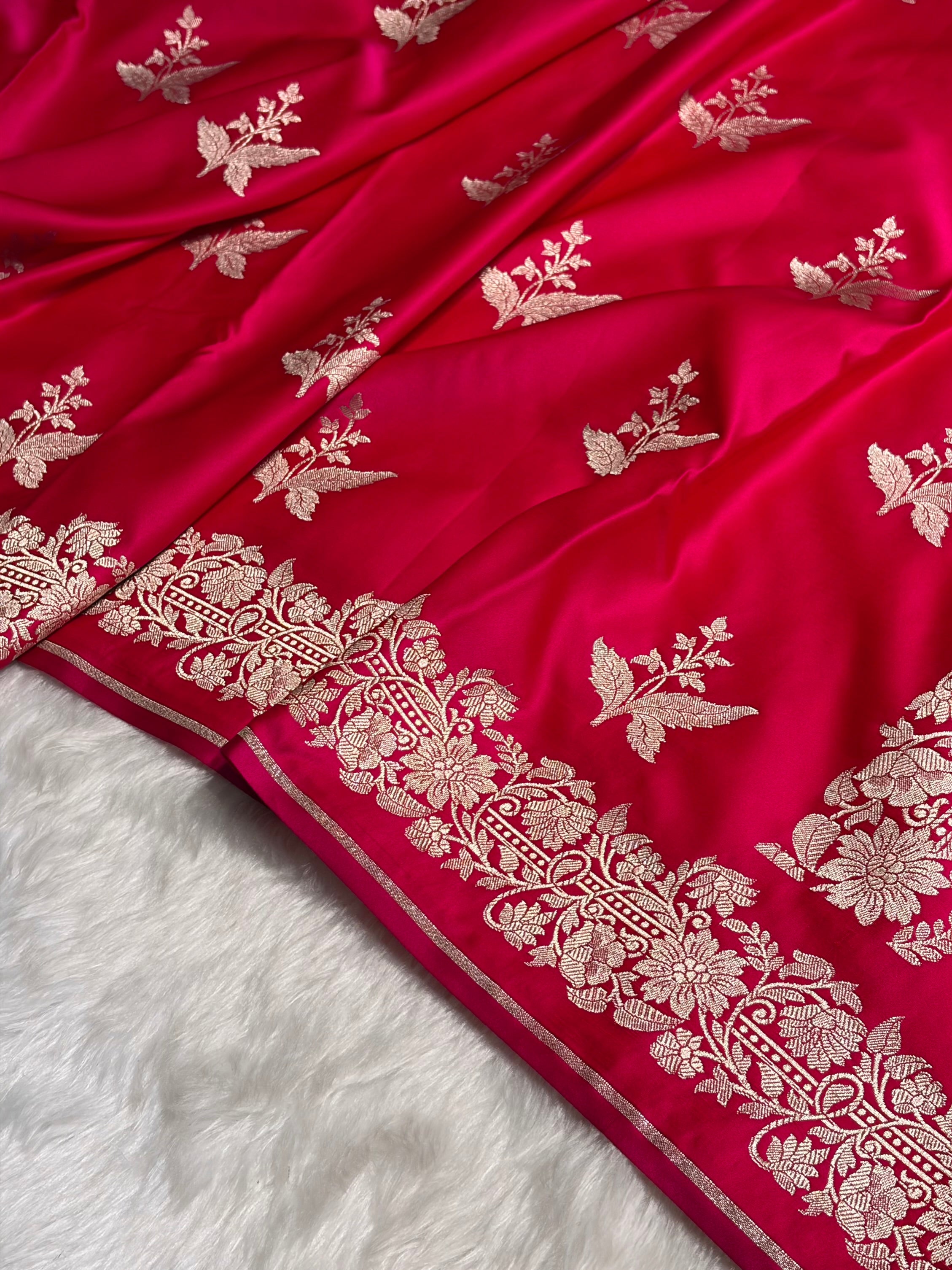 Rani Cross Shades Floral Boota Mashru Silk Saree MSM-67