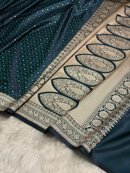 Rama Shades Tanchoi Motif Mashru Silk Saree MST-13