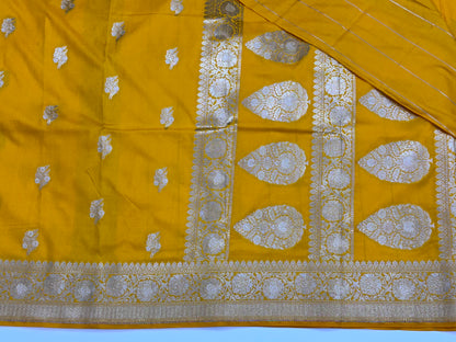 Gold Rupa Boota Blended Katan Silk