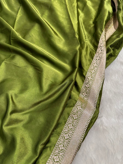 Mehandi Rupa Sona Jaal Mashru Silk Saree MCS08