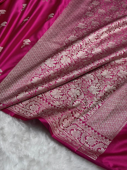 Rani Shades Minakari Boota Mashru Silk Saree