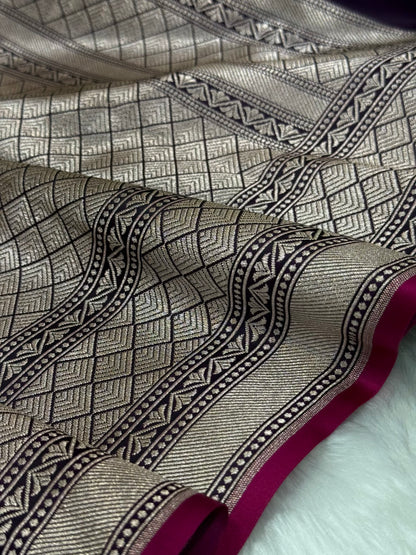 Wine shades Mashru Silk Saree for Festive Seasons MSM 24