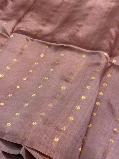 Mauve Pink Meena Boota Handwoven Paper Mango silk