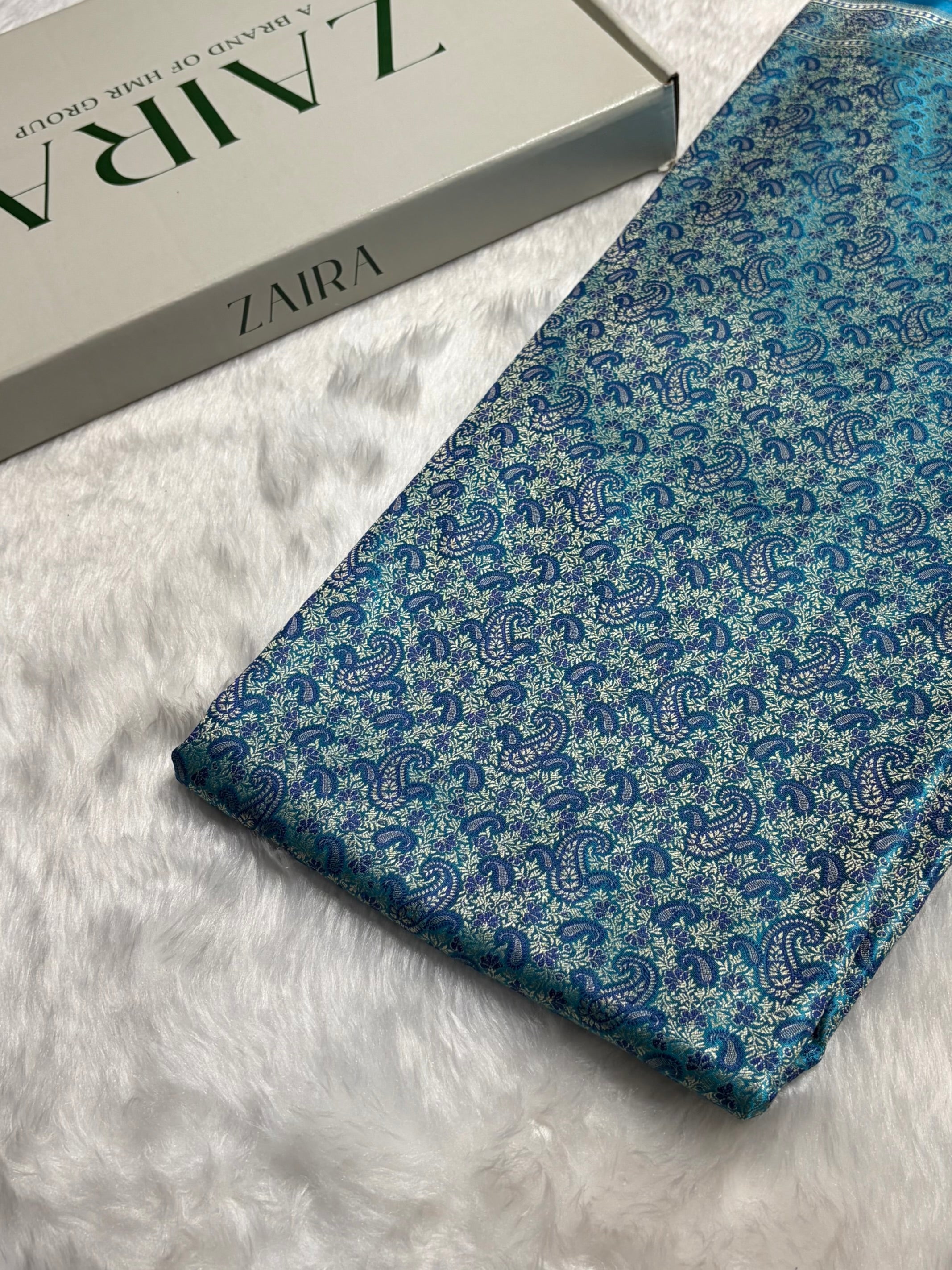 Firozi Jamawar Tanchoi Katan Silk Saree SKTM-11