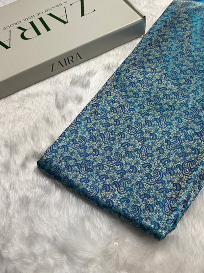 Firozi Jamawar Tanchoi Katan Silk Saree SKTM-11