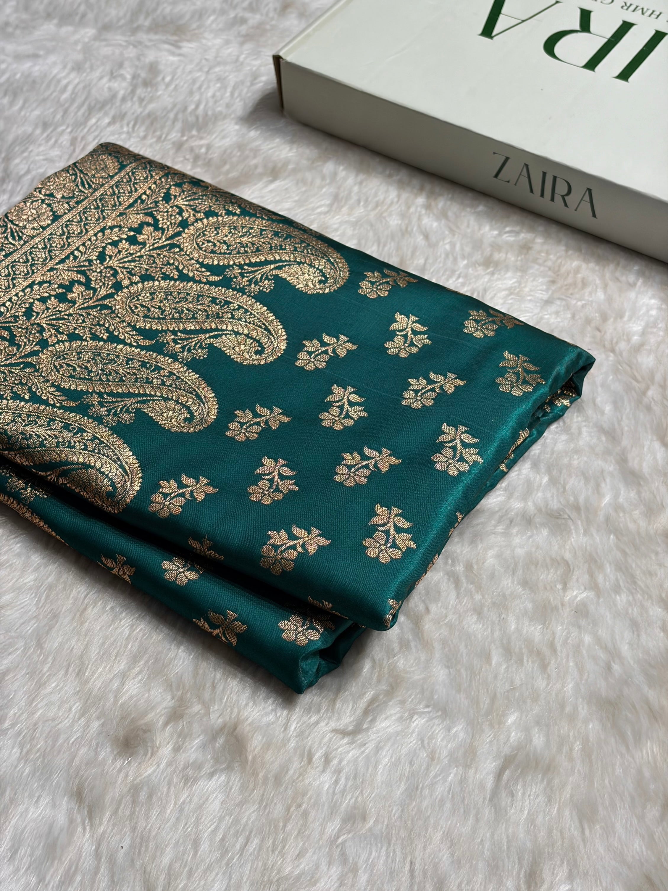 Rama Shades Banarasi Satin Silk Saree SS34