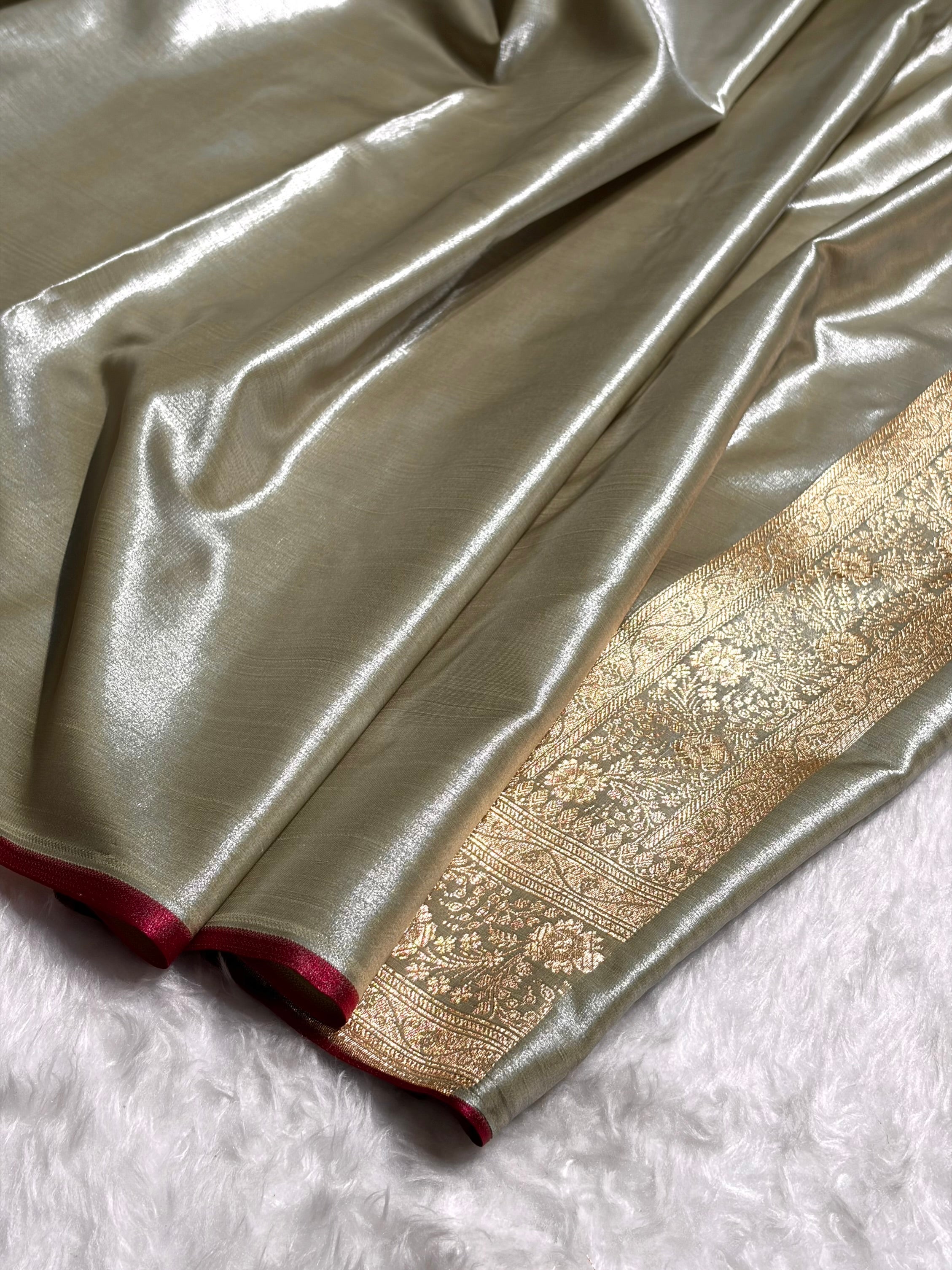 Ultra Light Weight Satin Silk Boota in Gray Shades SS05