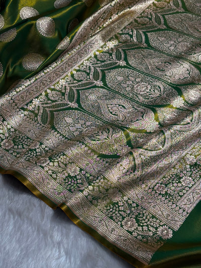 Liril Mehendi Shades Banarasi Satin Silk Saree SS33