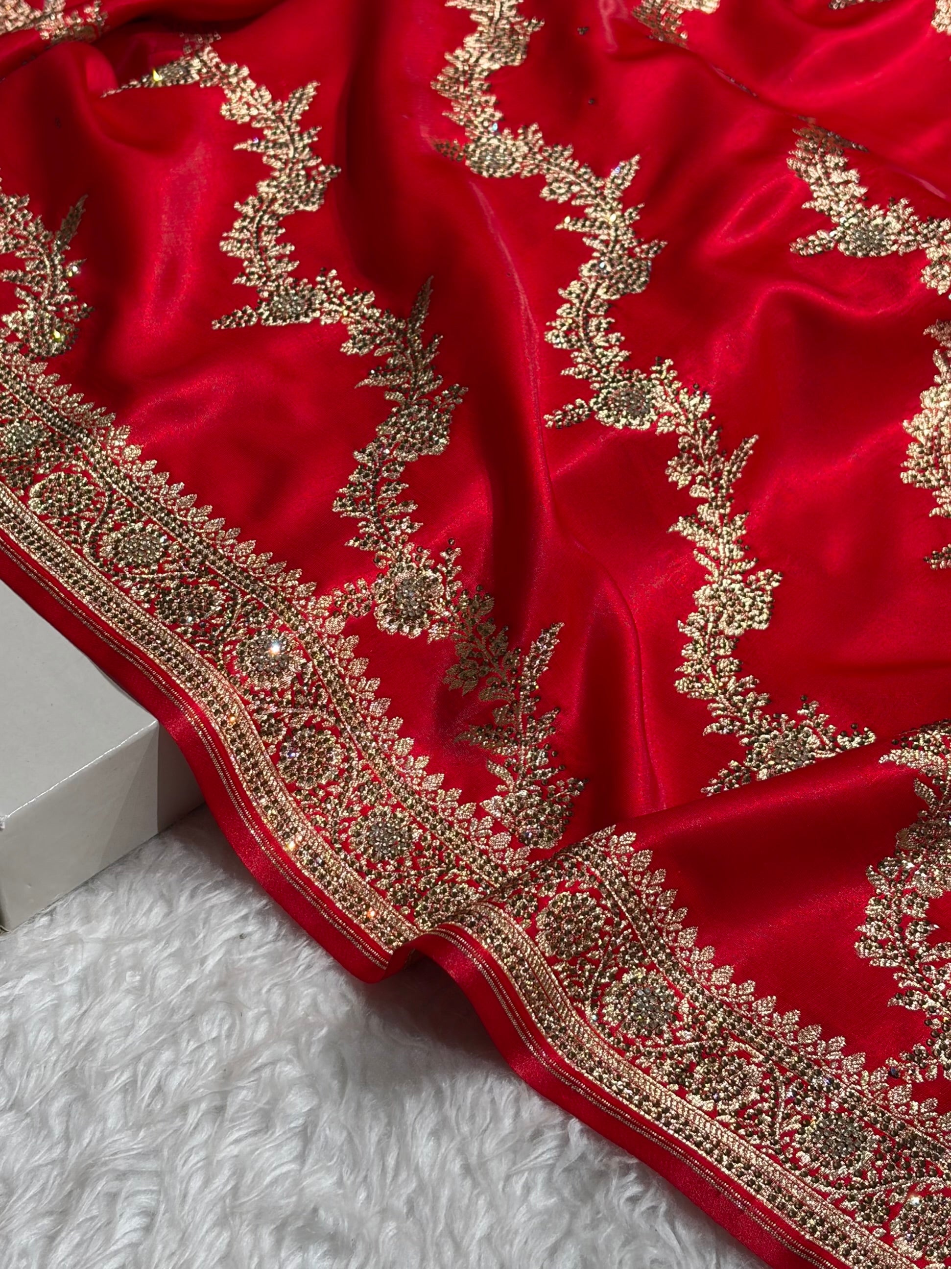 Bridal Red Cross with Bananasi Swarovski Stone Work BSS35