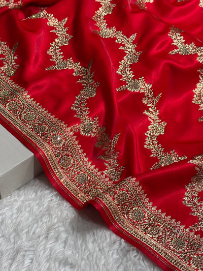 Bridal Red Cross with Bananasi Swarovski Stone Work BSS35