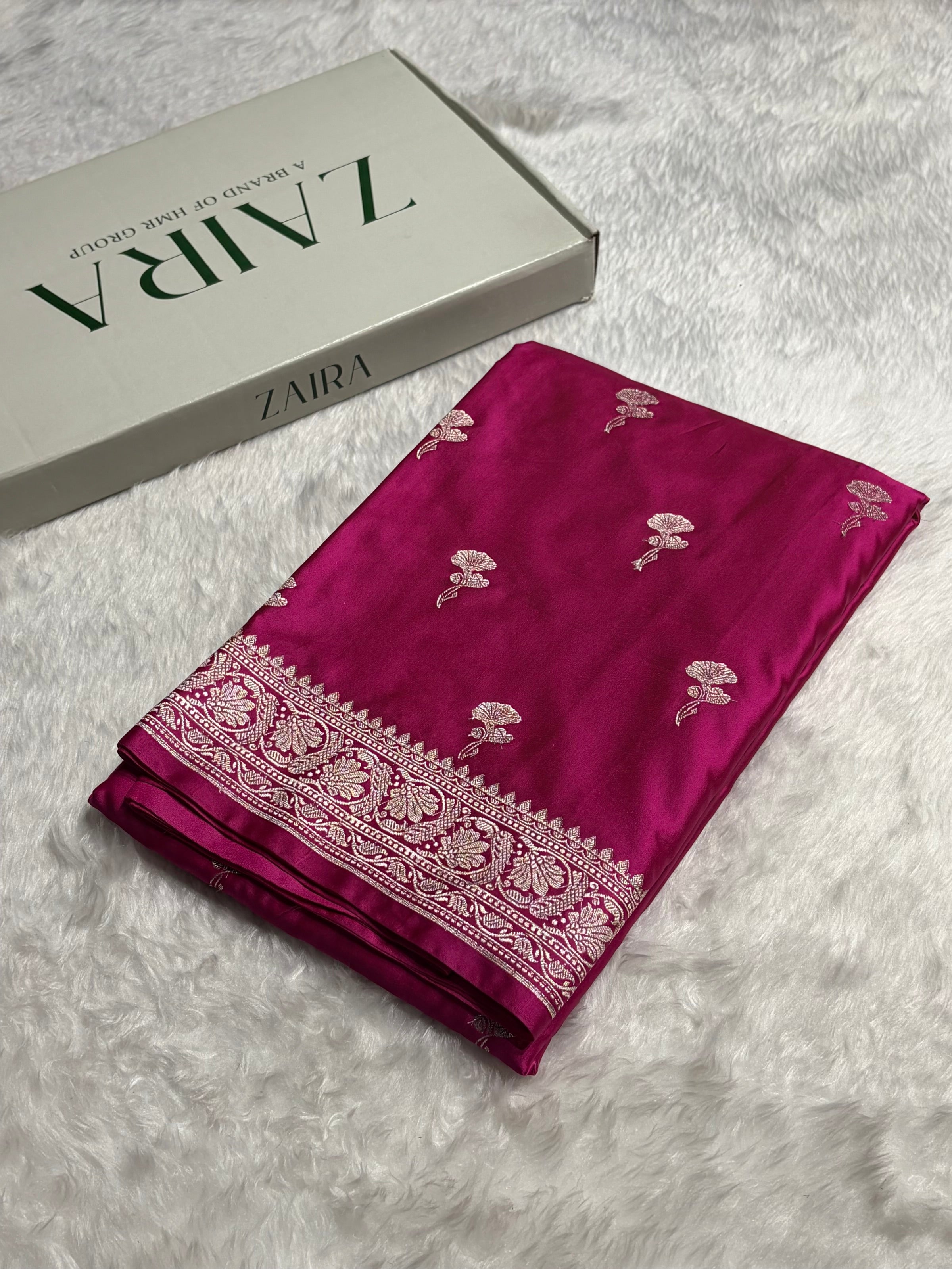 Rani Shades Minakari Boota Mashru Silk Saree