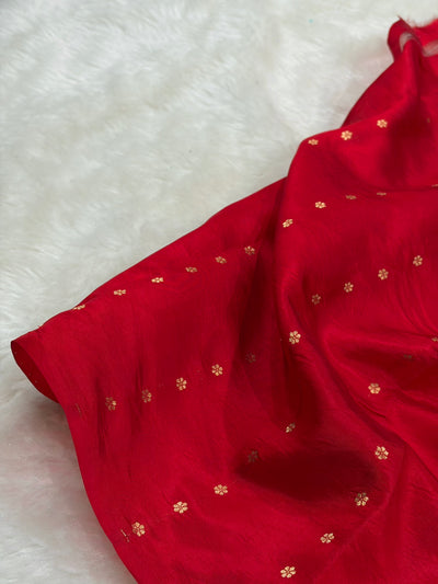 Red Shades Handwoven Pure Paper Silk RM-51