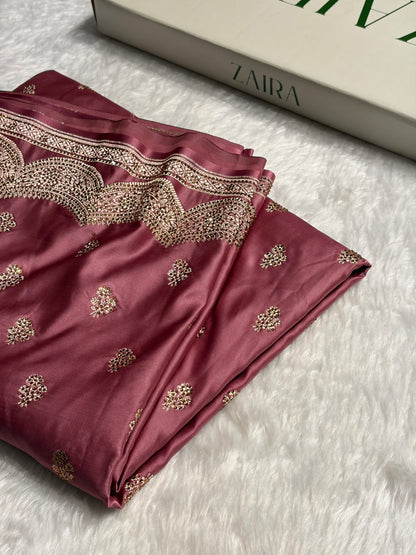 Rani Scallop Mashru Silk with Swarovski work BMS02