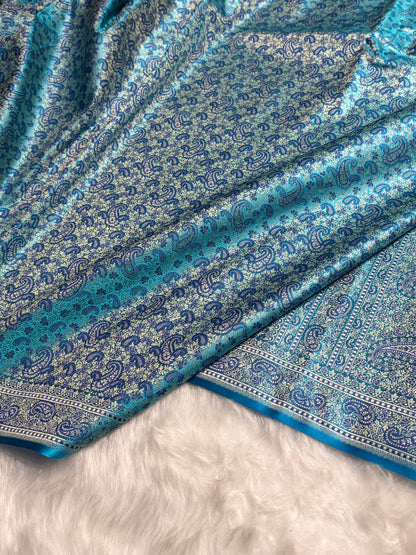 Firozi Jamawar Tanchoi Katan Silk Saree SKTM-11