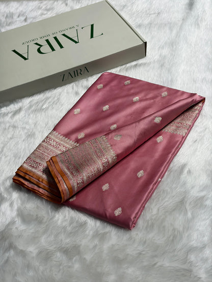 Baby Pink Shades Mashru Silk Booti MS39