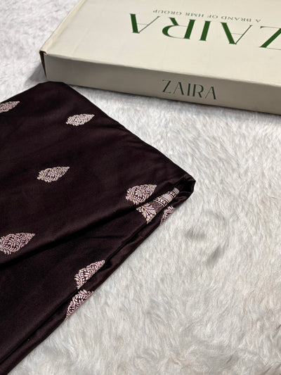 Dark Chocolate Shades Scallop Mashru Silk Saree MCS20