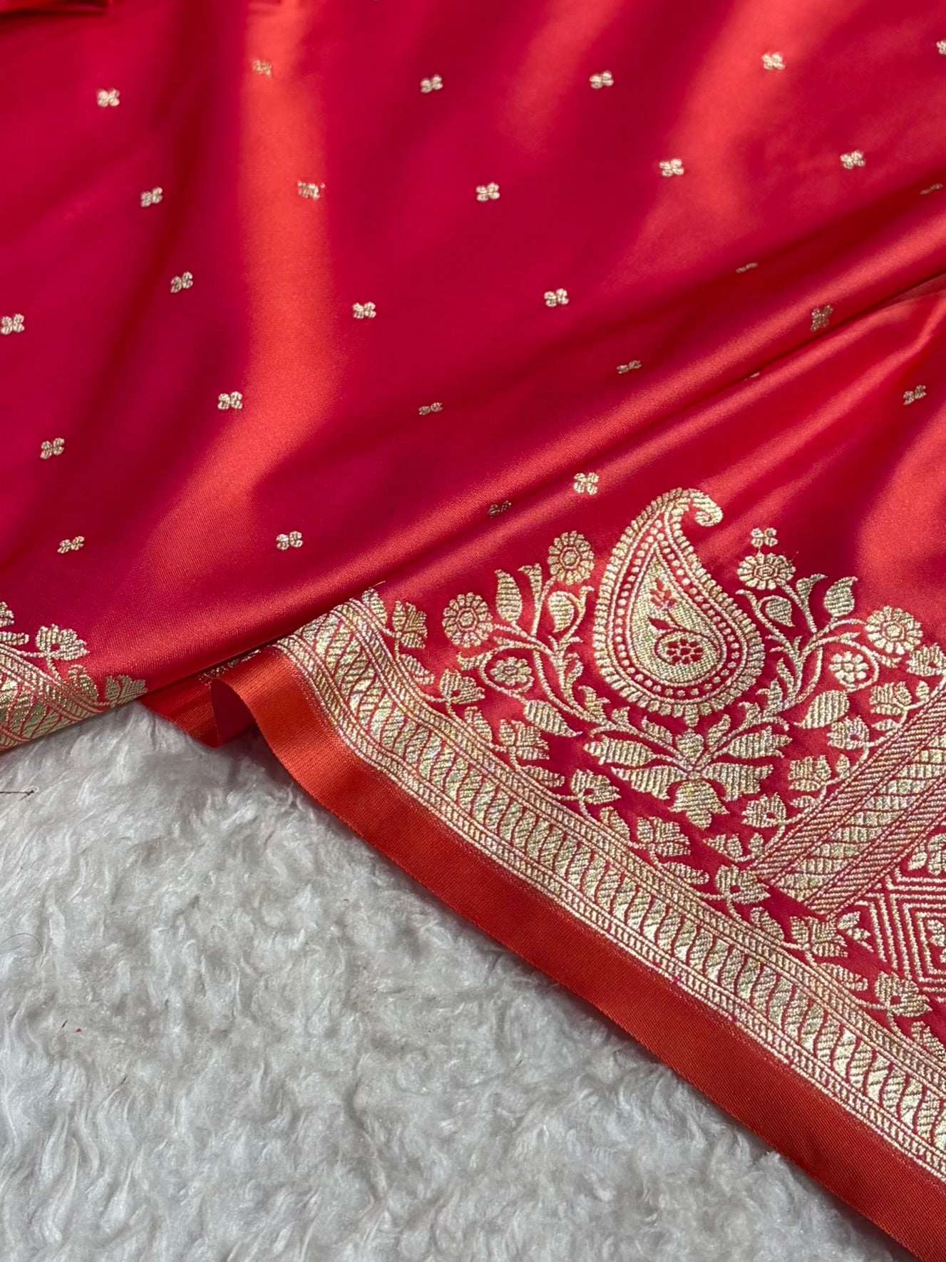 Cross Rani Shades Banarasi Boota Pattern Floral Mashru Silk Saree MSM-119