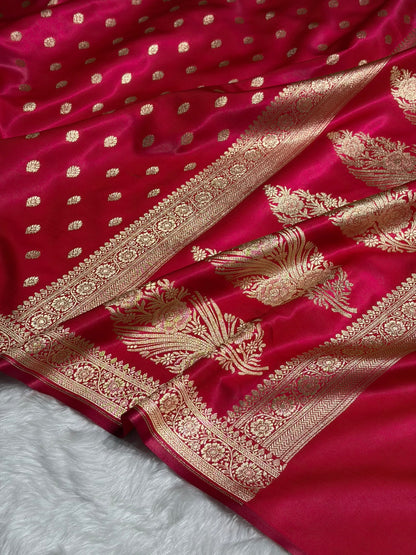 Cross Rani Shades Banarasi Satin Silk Saree SS36