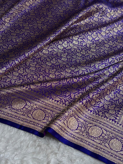 Purple Shades Brocket Satin Silk Saree Banarasi Saree Shades SS30