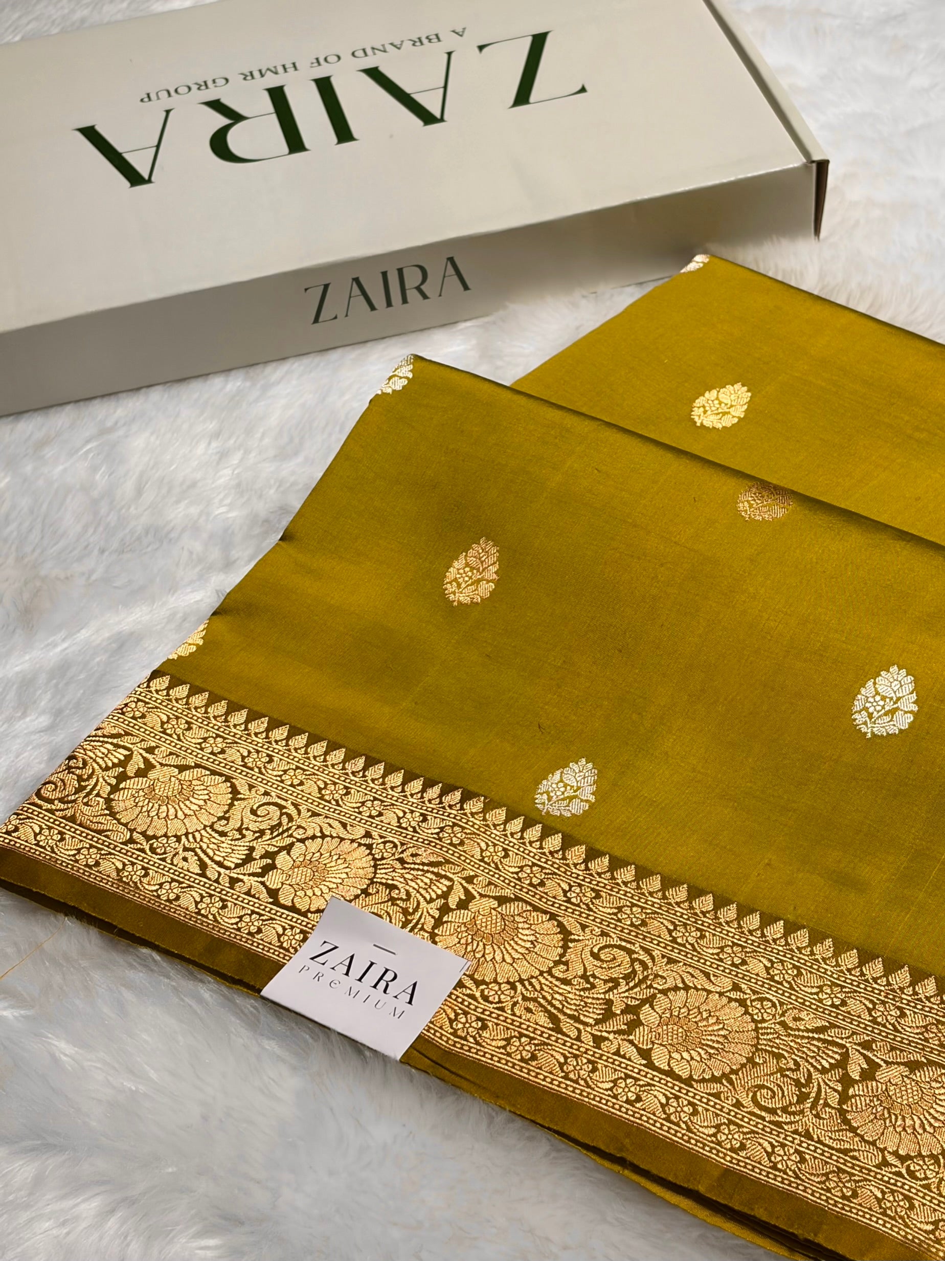 Liril Mehendi Boota Handwoven Raw Mango Silk RM-32