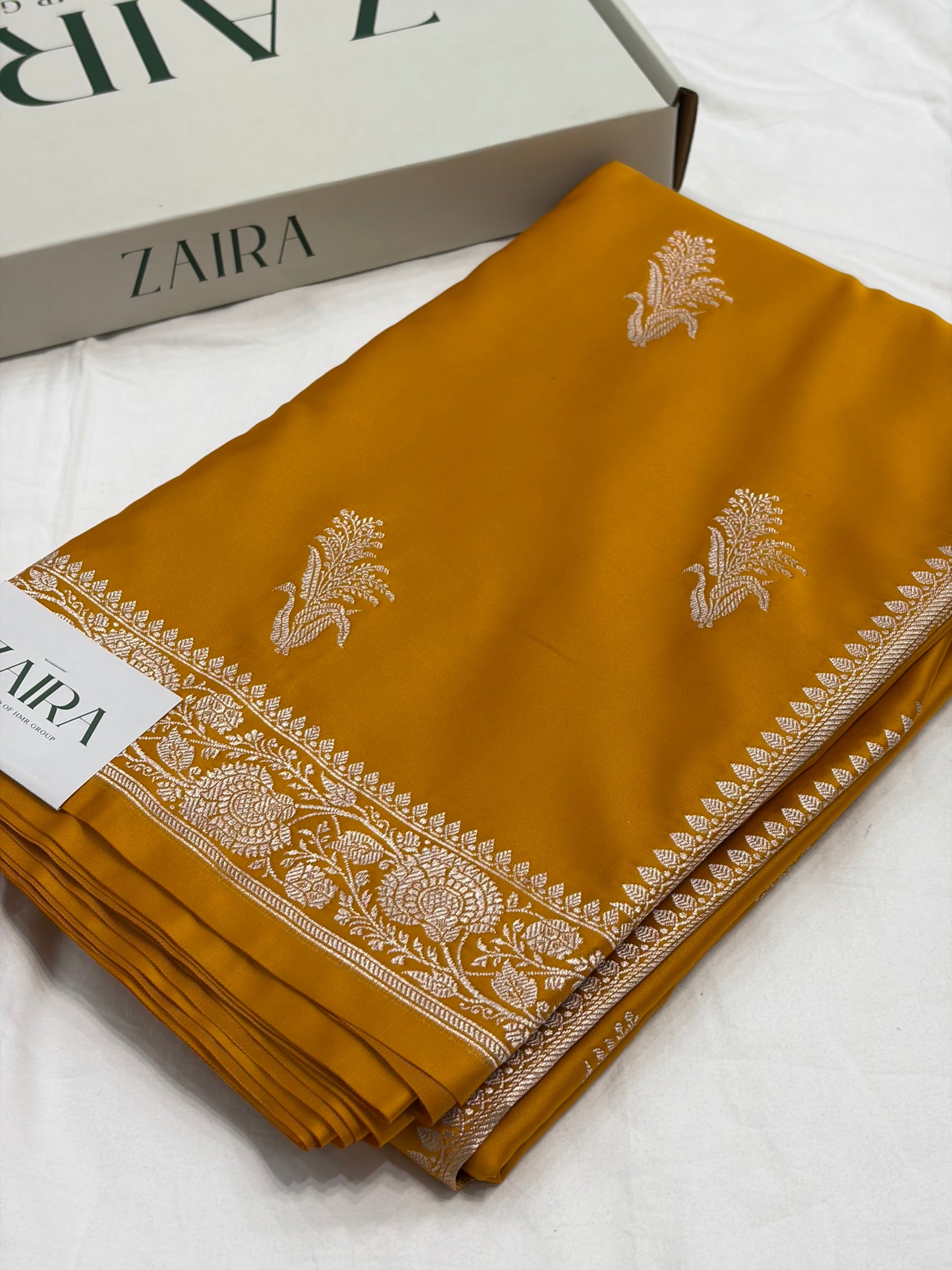 Mustard Shade With Booti Pattern Mashru Silk Saree