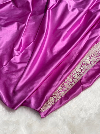 Lavender Shades Minakari Boota Mashru Silk Saree MCS35