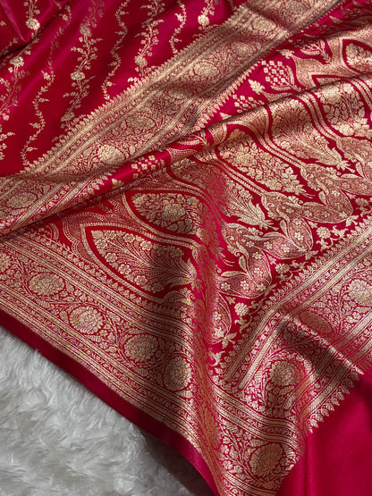 Satin Silk Cross Pattern in Cross Rani Shades SS37
