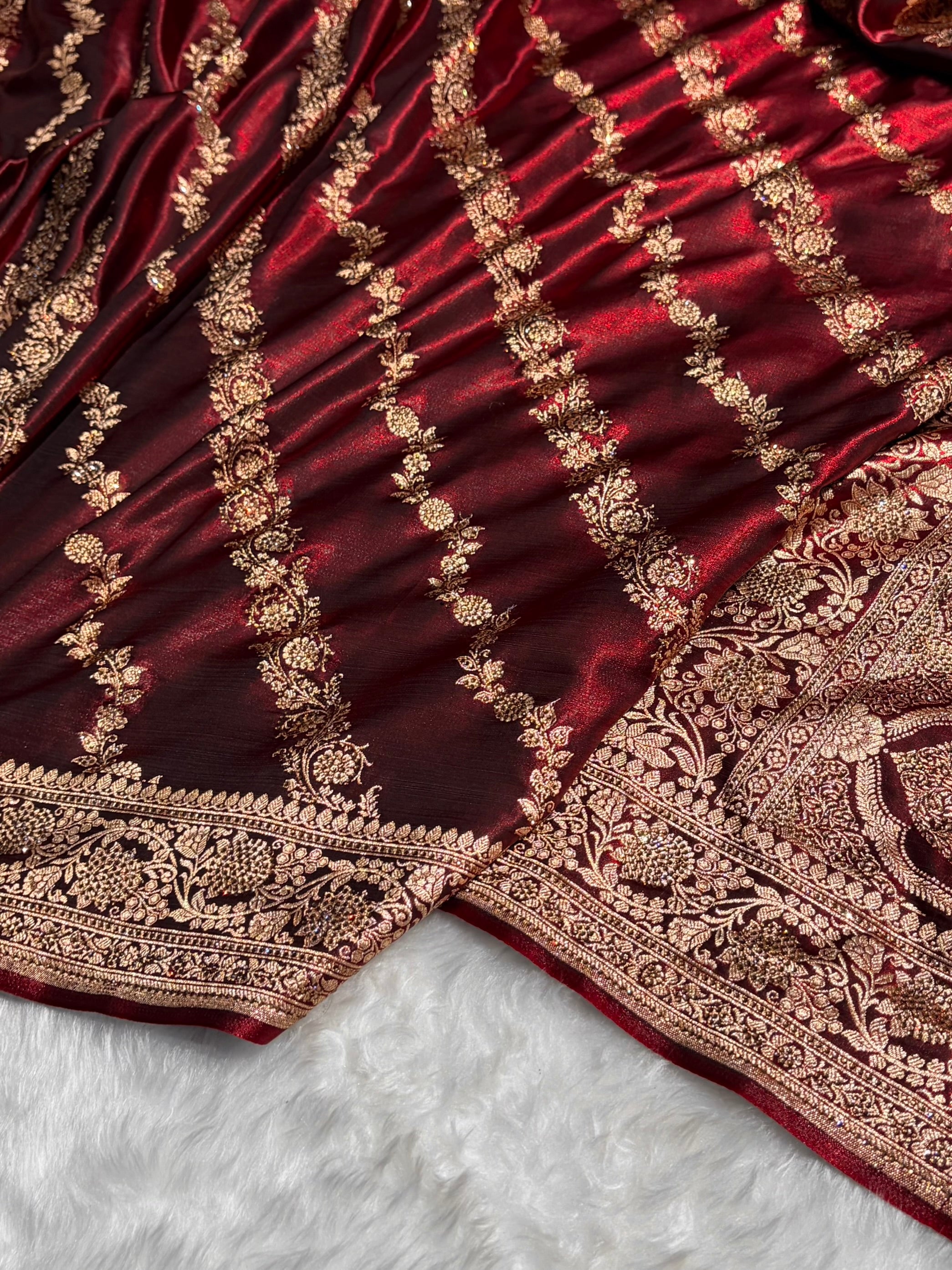 Maroon Shades Cross with Swarovski Stone Work BSS-10