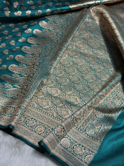 Rama Shades Banarasi Satin Silk Saree SS34