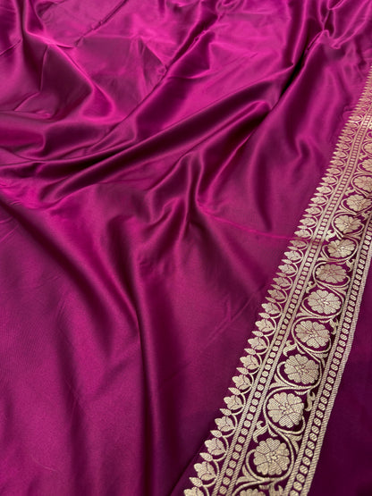 Wine Shades Floral Boota Mashru Silk Saree