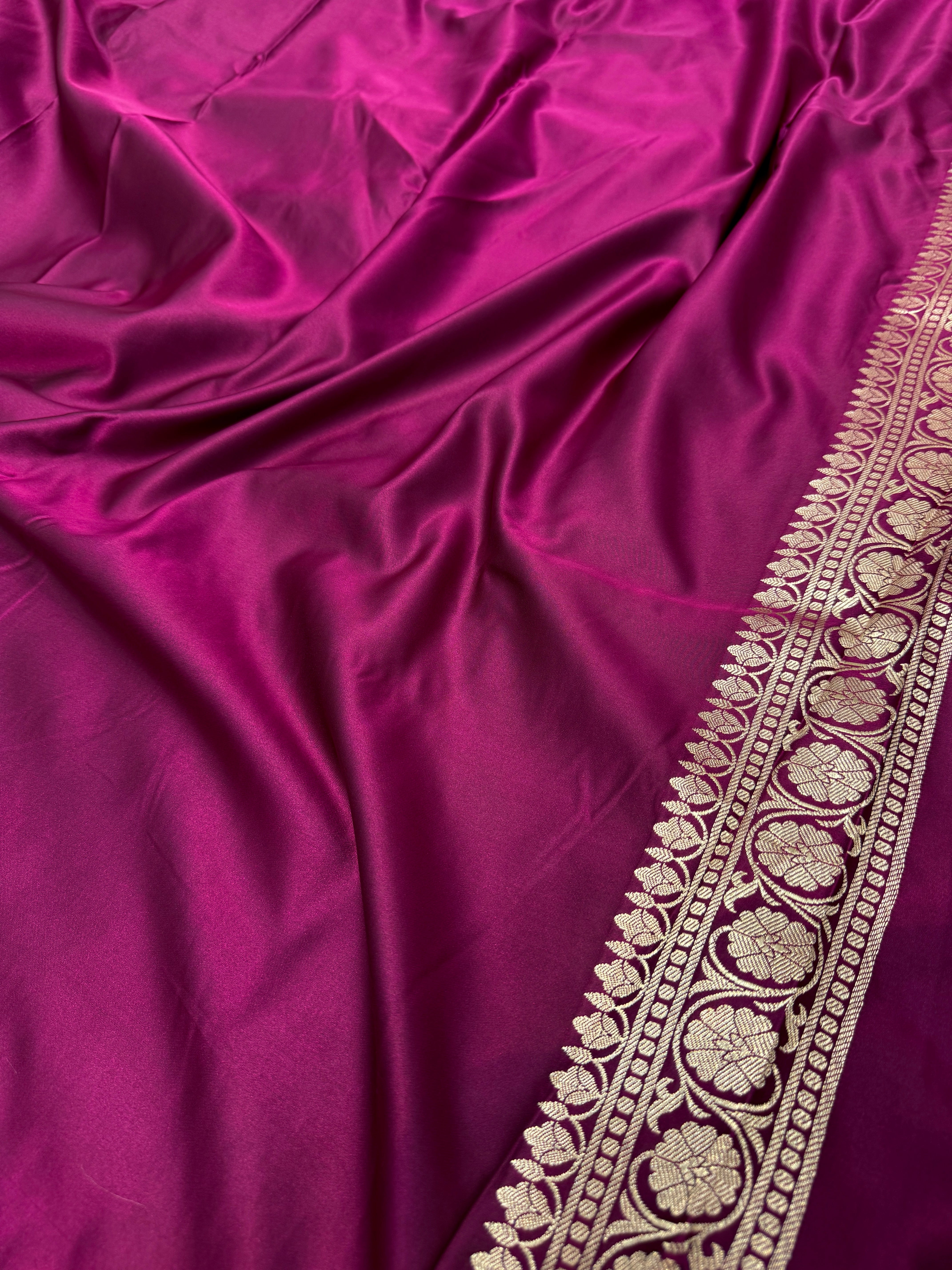 Wine Shades Floral Boota Mashru Silk Saree