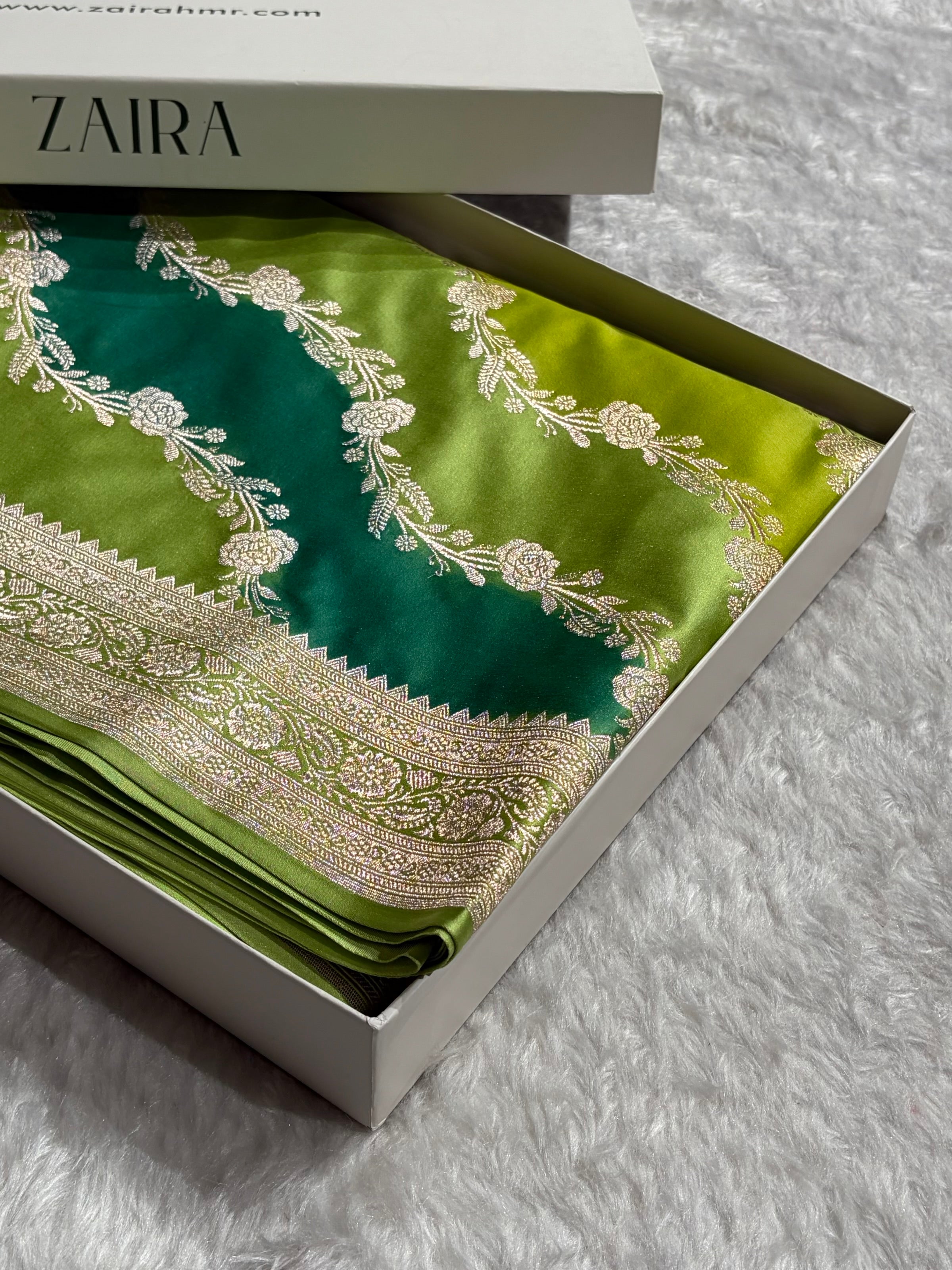 Multicolour Rangkat Mashru Silk Saree With Cross Pattern MSRK03