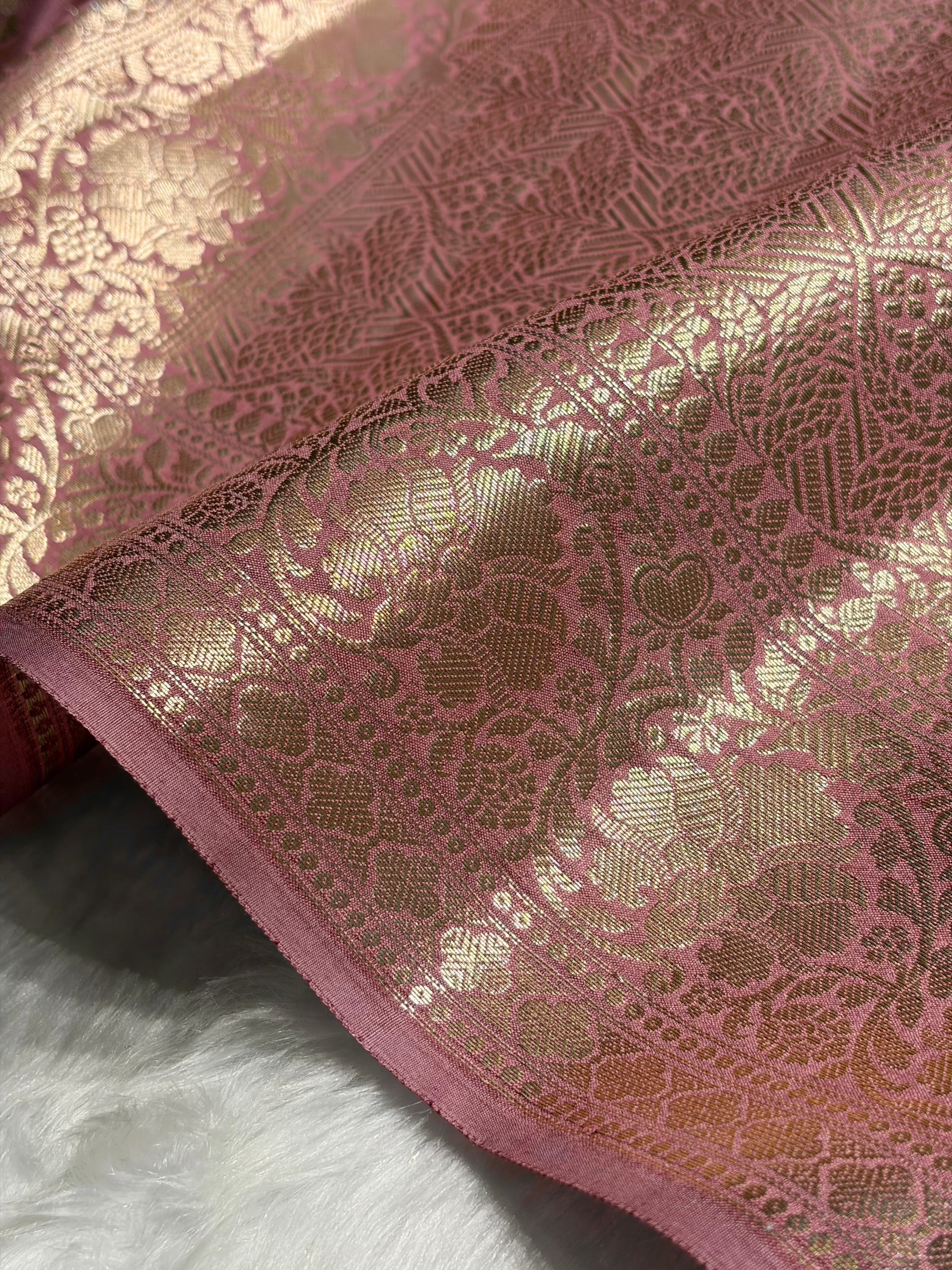 Minakari Dusty Peach Shades Pure Chiniya Silk CH-02