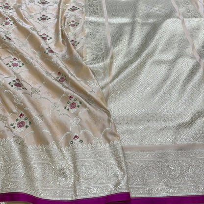 Cheeku Tanchoi Mashru Silk with Minakari Boota