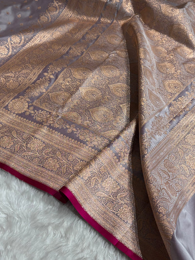 Banarasi Grape Booti Katan Silk Saree SK08