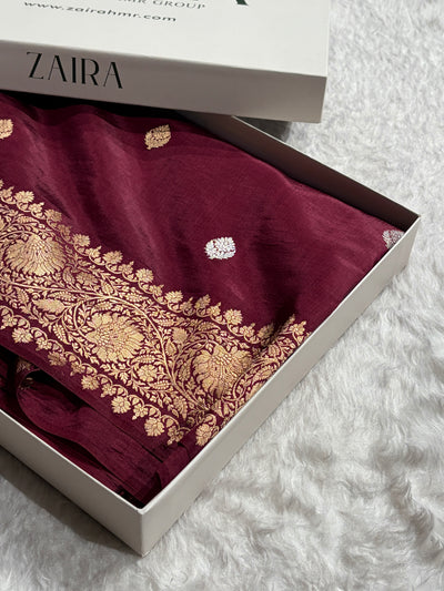 Wine Boota Handwoven Pure Katan Paper Silk RM-33