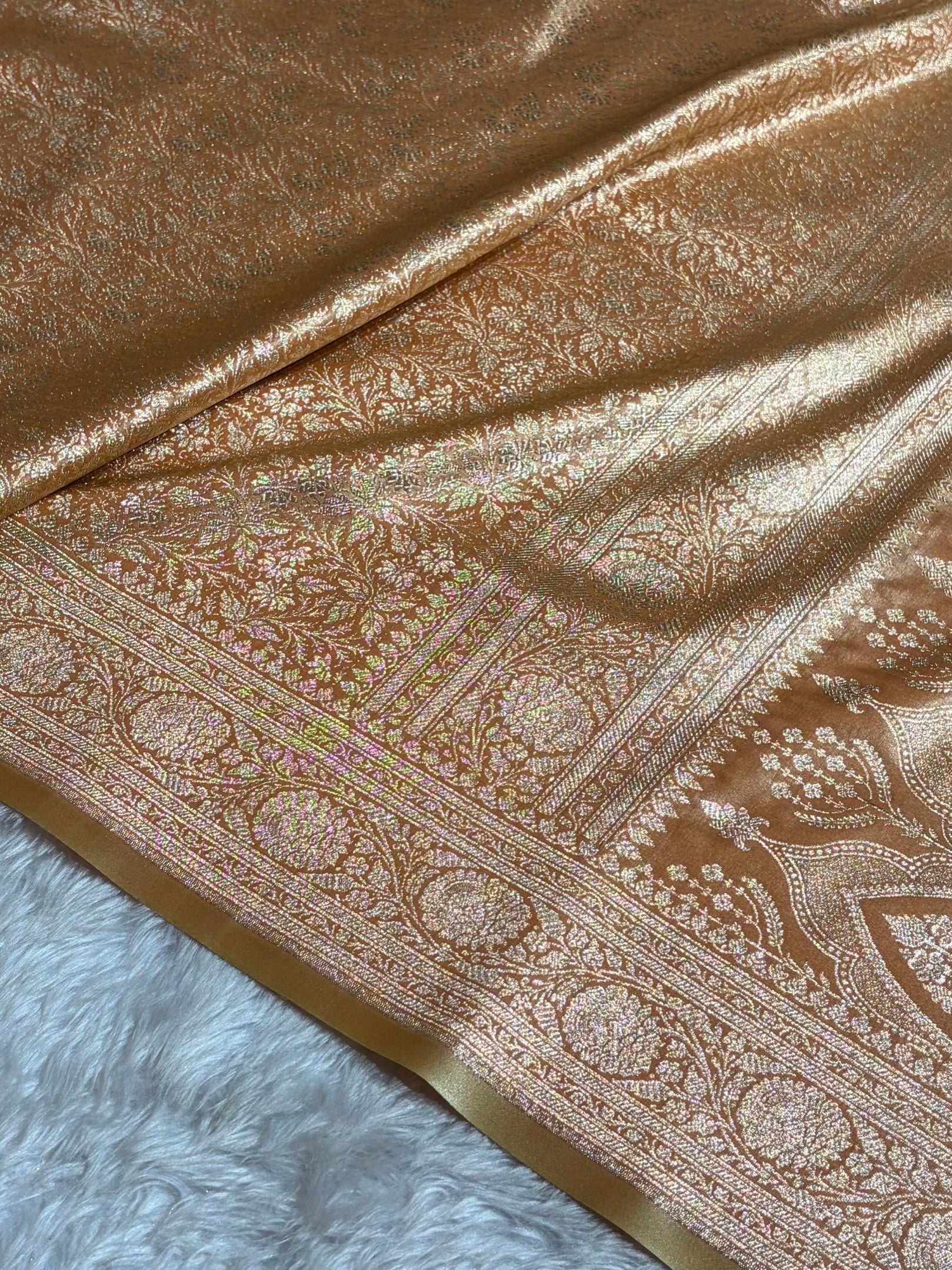 Cheeku Shades Brocket Satin Silk Saree Banarasi Saree Shades SS30