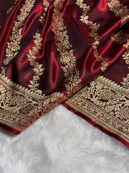 Maroon Shades Cross with Swarovski Stone Work BSS-10