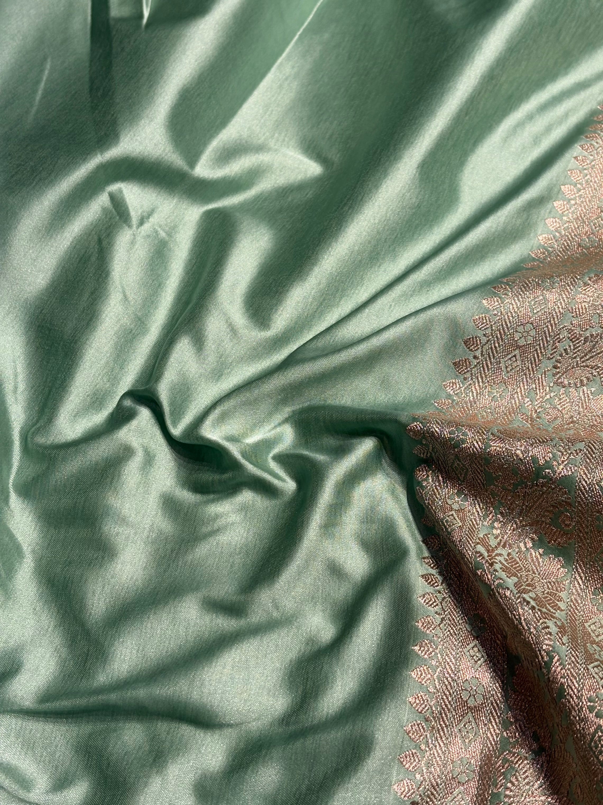 Mint Shades Booti Mashru Silk Saree MS62