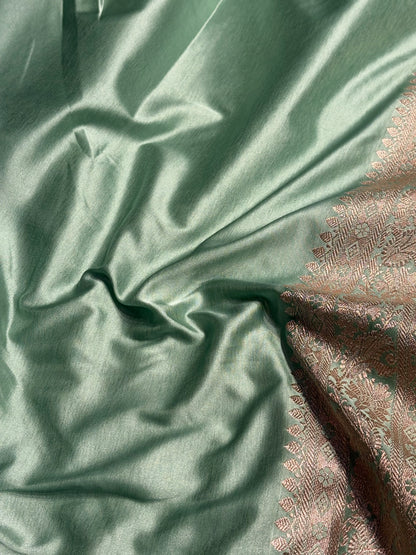 Mint Shades Booti Mashru Silk Saree MS62
