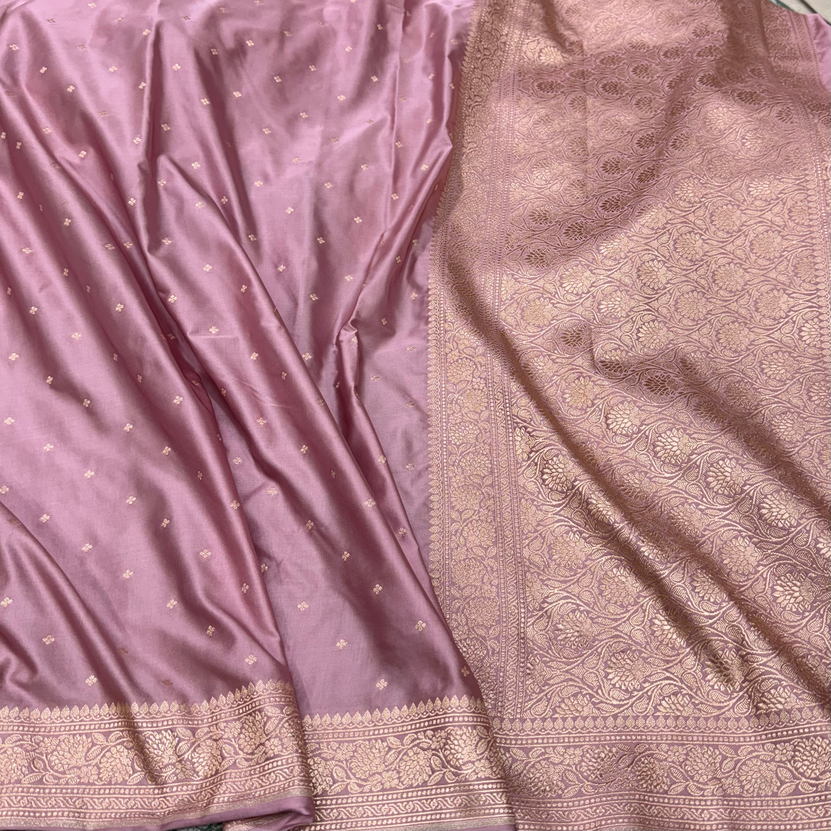 Mauve Mashru Silk Booti